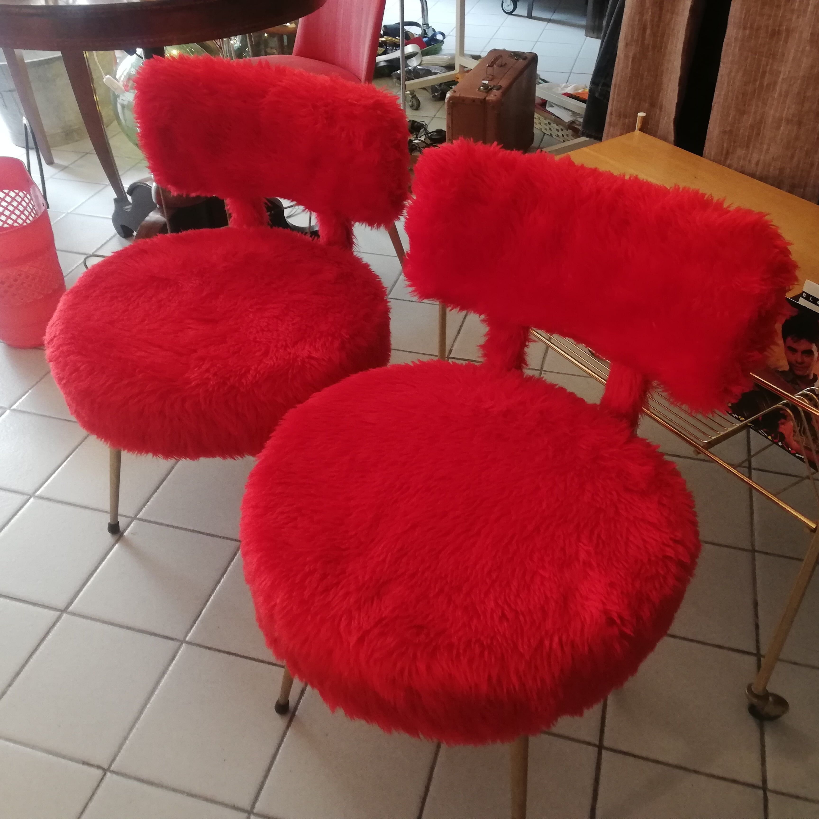 Pair of moumoute armchairs