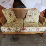 Vintage English sofa in caning