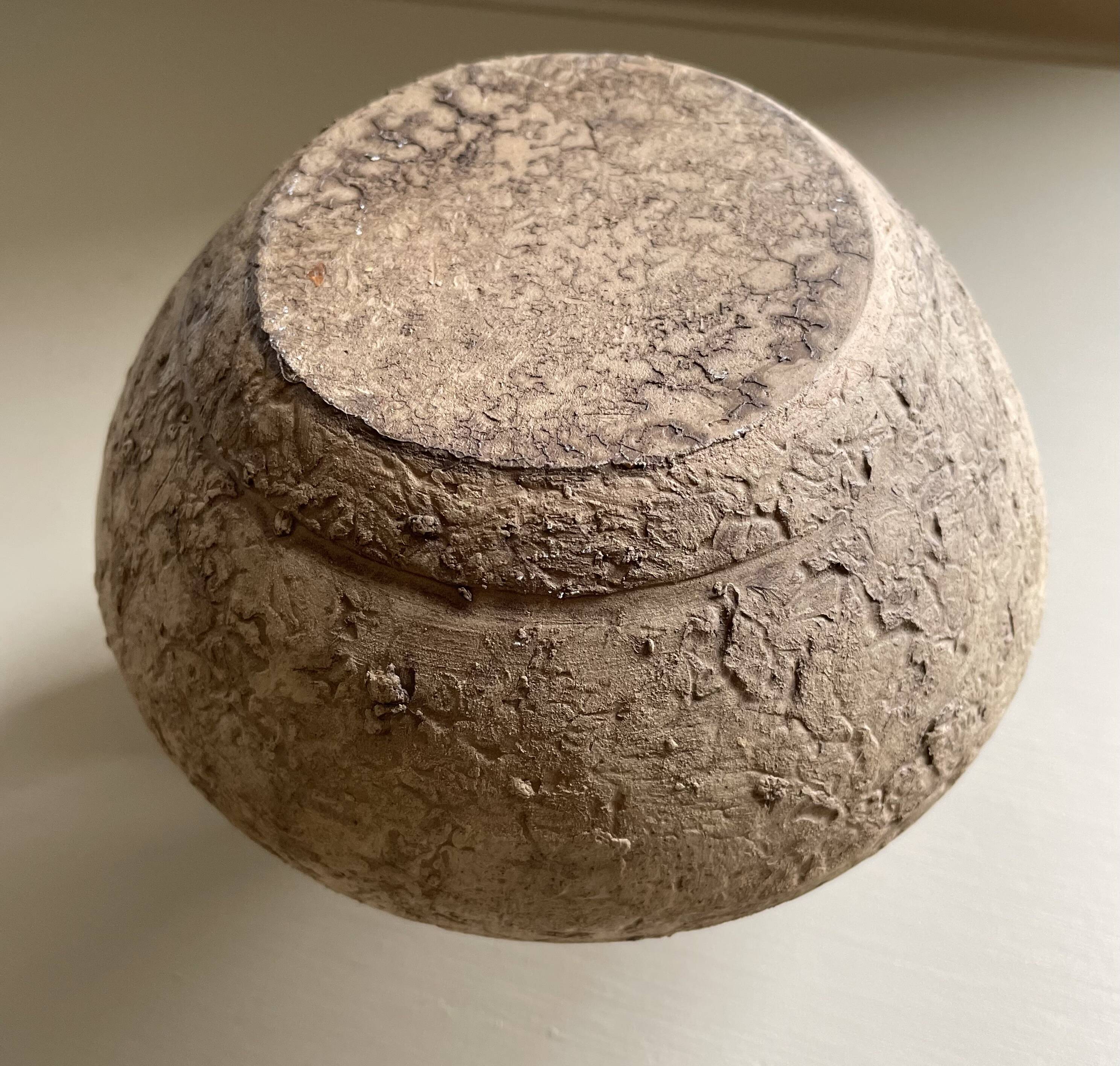 Antique Mediterranean terracotta jar H12.5cm