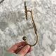 Brass flower patère