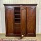 19th-century Victorian English bedroom wardrobe in mahogany.