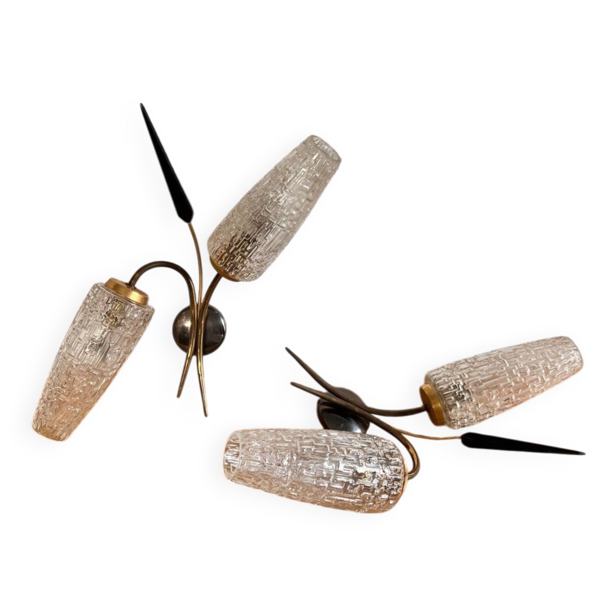 Pair of double rockabilly sconces