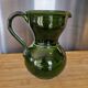 Authentic green ceramic jug Lou Pignatier Vallauris vintage