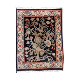 Persian carpet tabriz handmade 48cm x 64cm 1970s