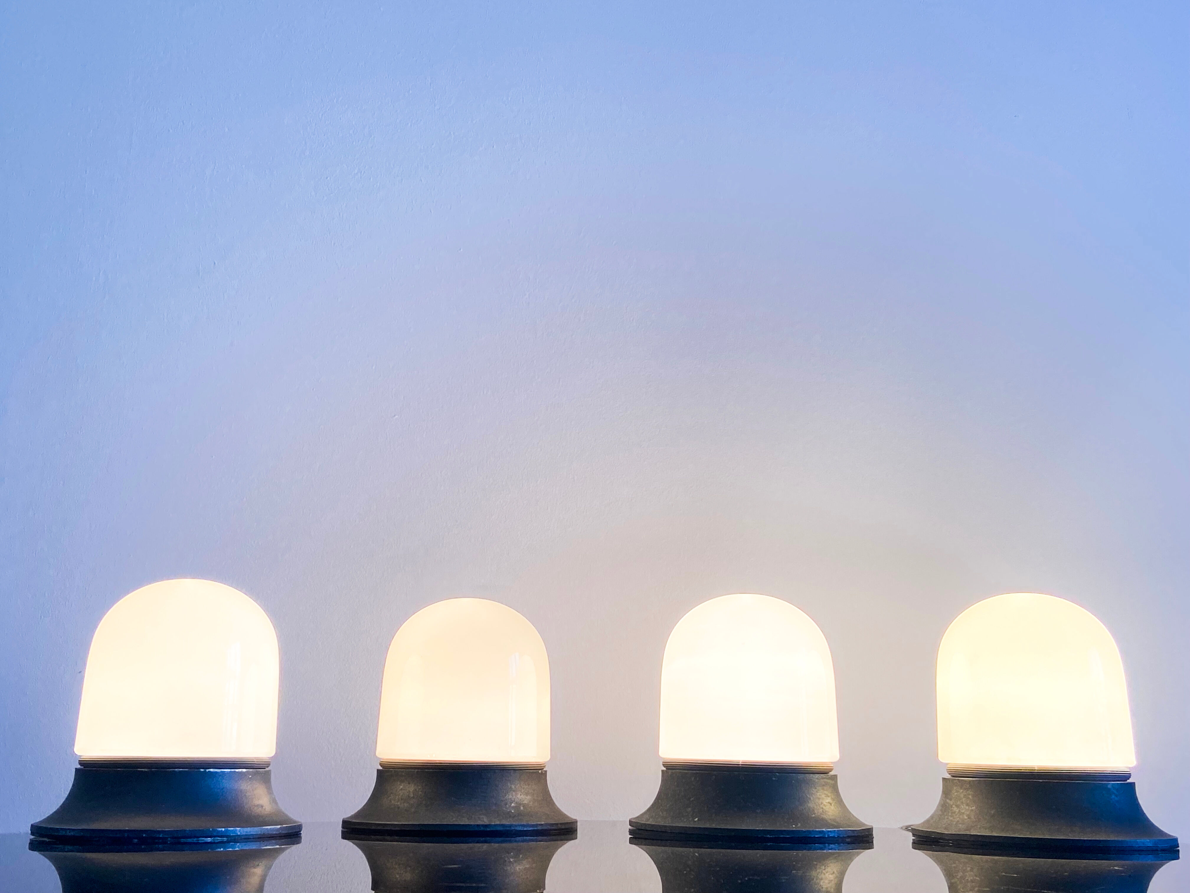 Set of 4 lamps artemide, italy 1970s