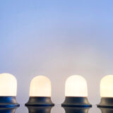 Set of 4 lamps artemide, italy 1970s
