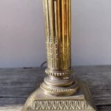 Pair of bedside lamps signed Cailar Bayarden, silver-plated metal, Louis XVI style.