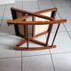 Vintage rocking footrests in wood and faux leather