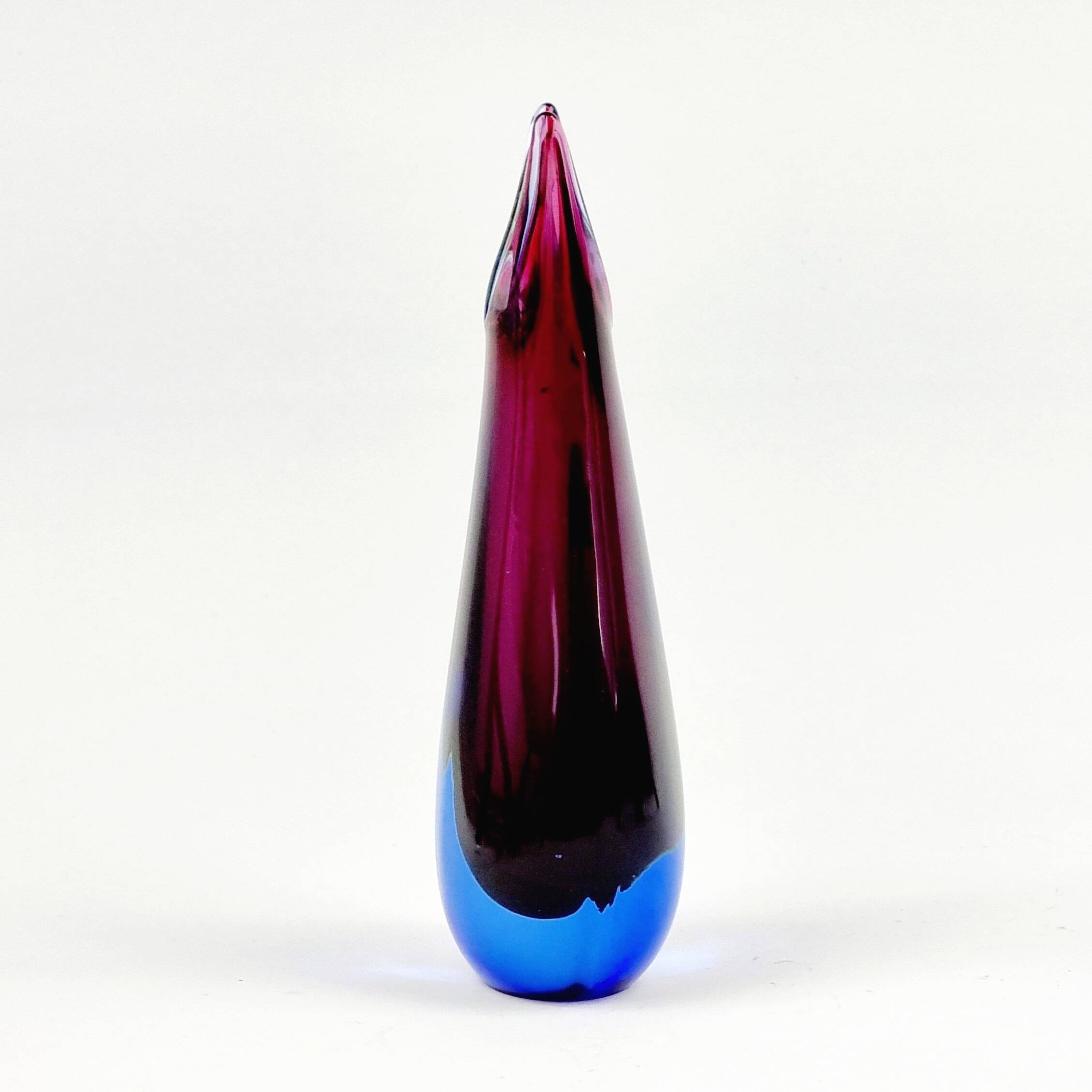 Vase Sommerso en verre de Murano du milieu du siècle par Flavio Poli pour Seguso, Murano, Italie, années 1960