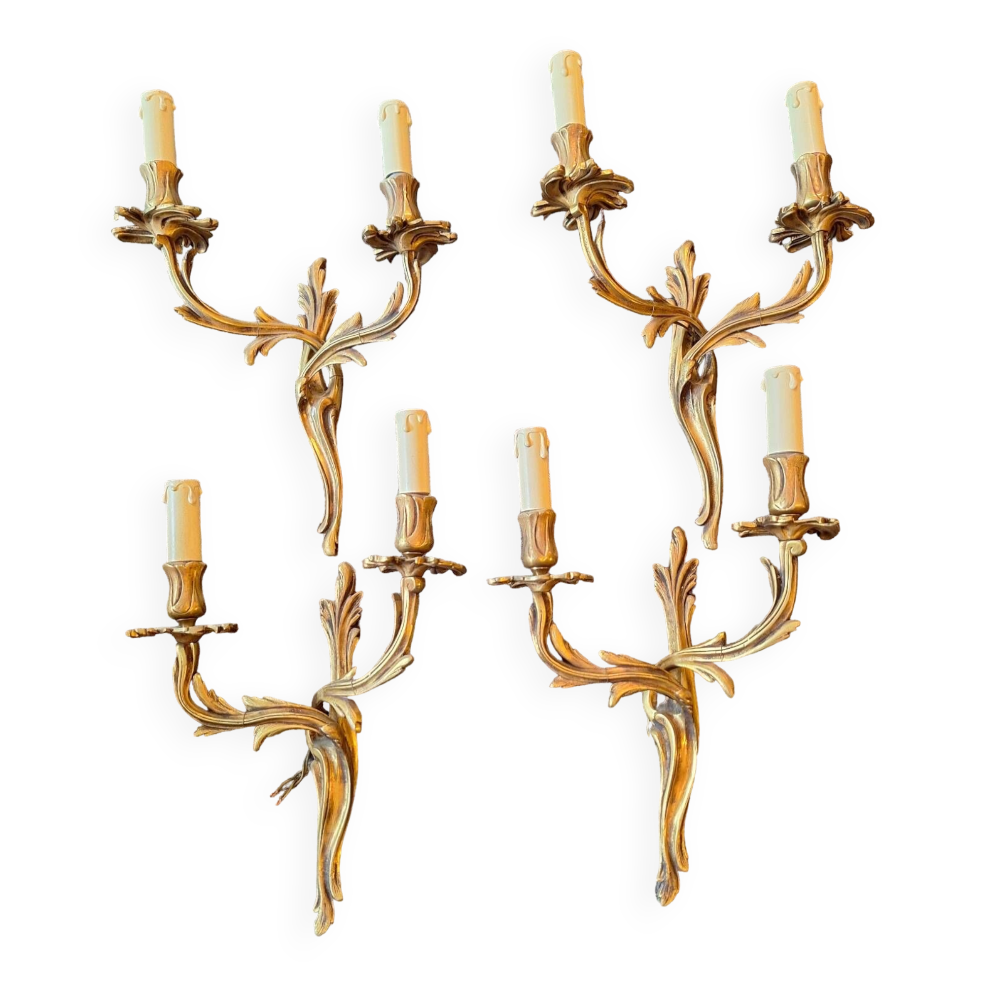 lot series 4 bronze wall lights