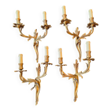 lot series 4 bronze wall lights