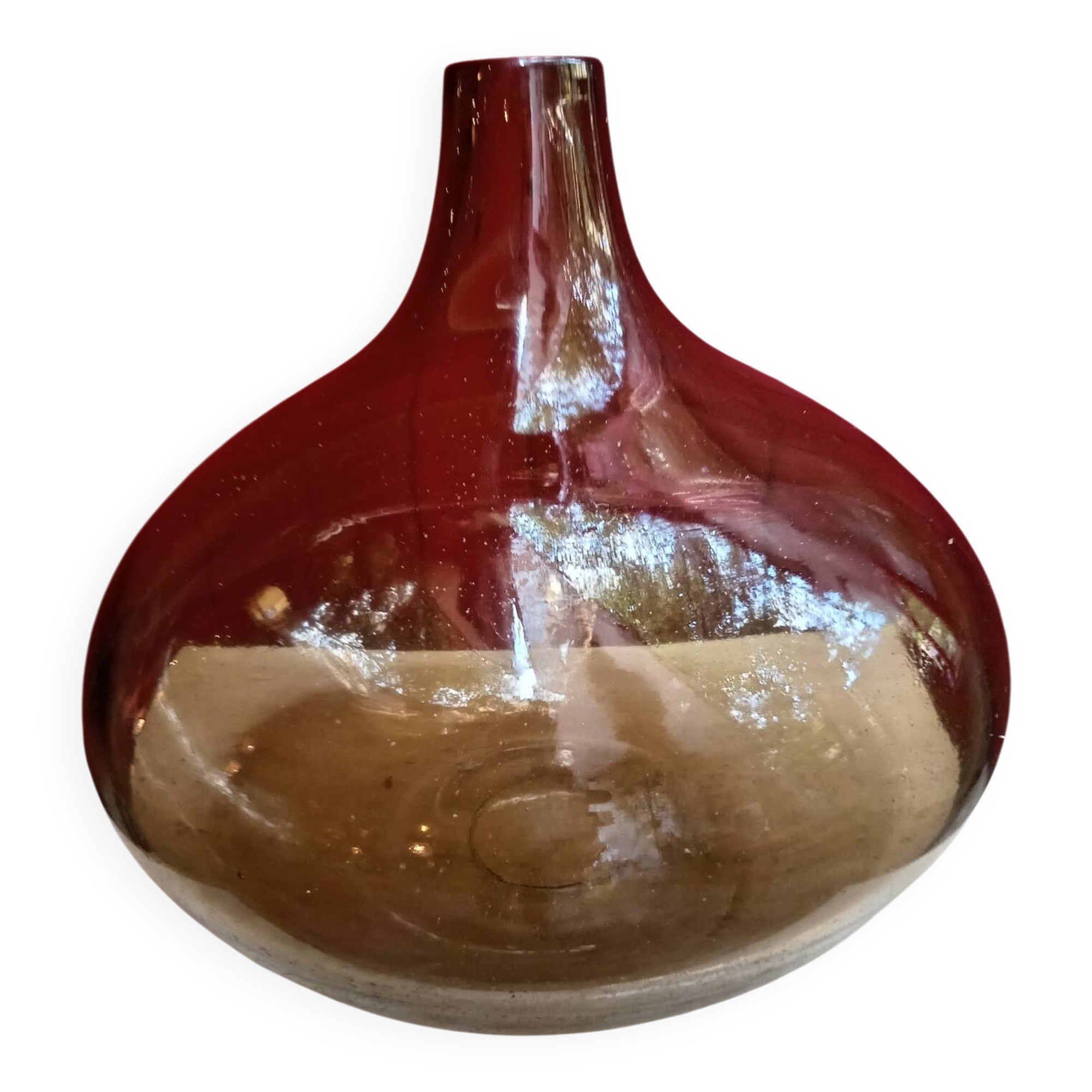 Smoked glass vase