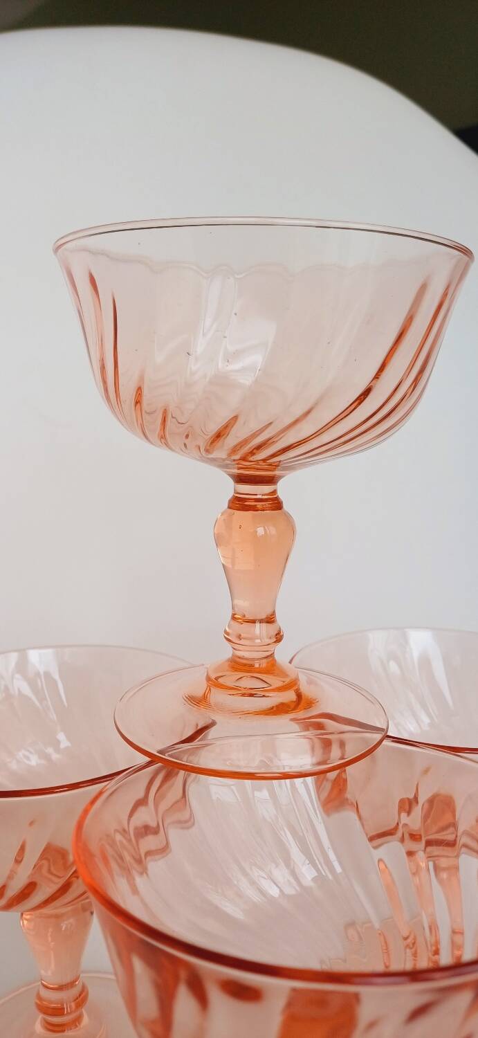 Rosaline champagne glasses