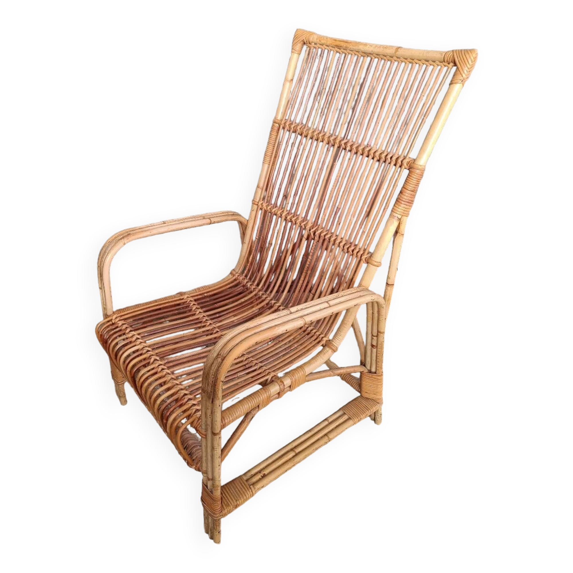 Large adult rattan armchair