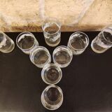 Set of 9 vintage Arcopal Florine glasses – pastel and floral