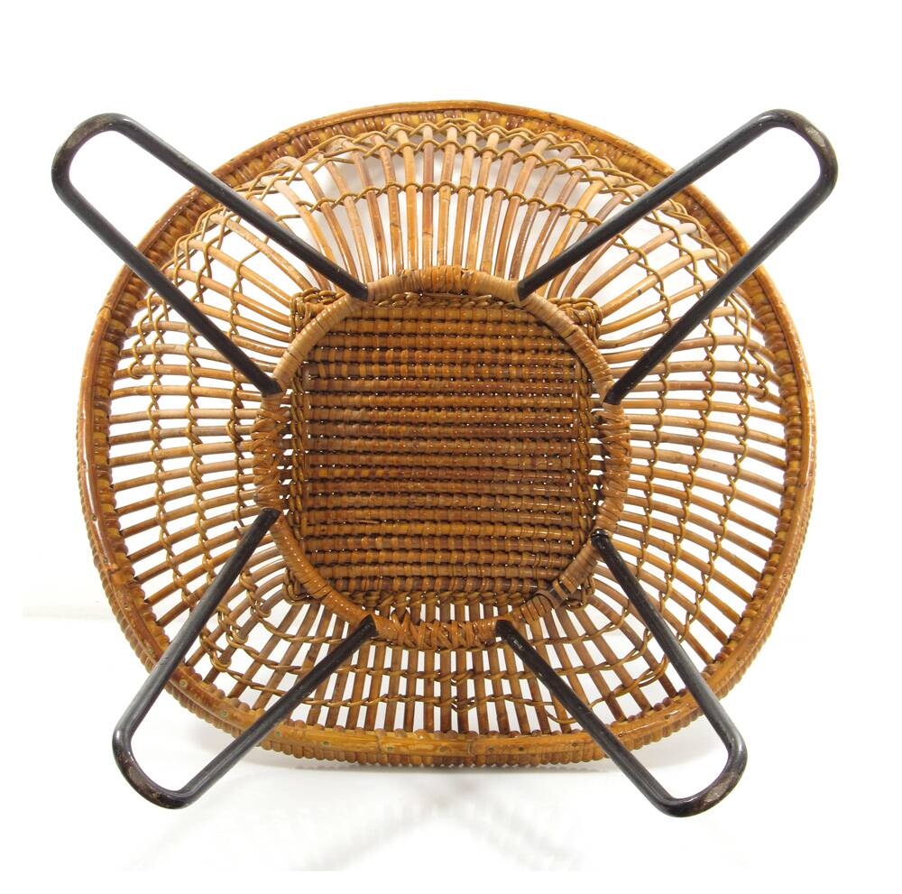 Noordwolde, Dirk van Sliedrecht vintage fifties design rattan chair