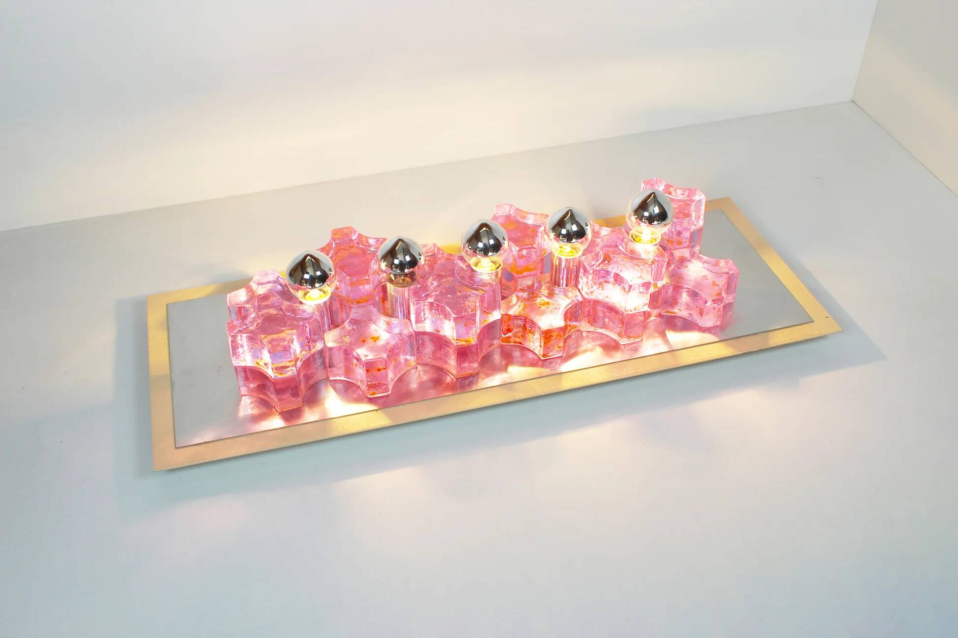 XXL 70s wall lamp by Albano Poli for Poliarte