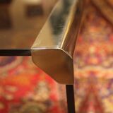 Smoked Glass and Chrome Steel Waterfall Pace Collection Coffee Cocktails Table, 1970s