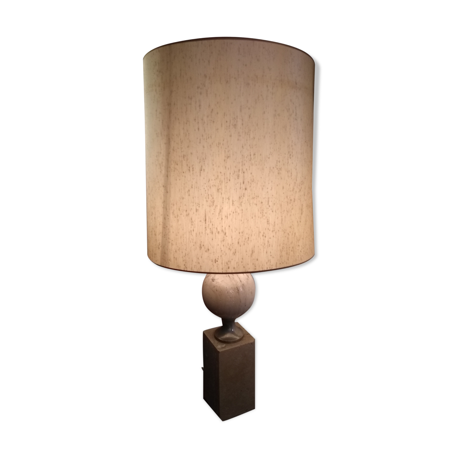 1970 travertine lamp