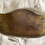 Old shell drawer handle in gilded brass