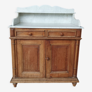 Meuble de toilette vintage en noyer