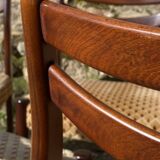 Lot of 6 vintage Scandinavian chairs from the 1950s in rosewood.