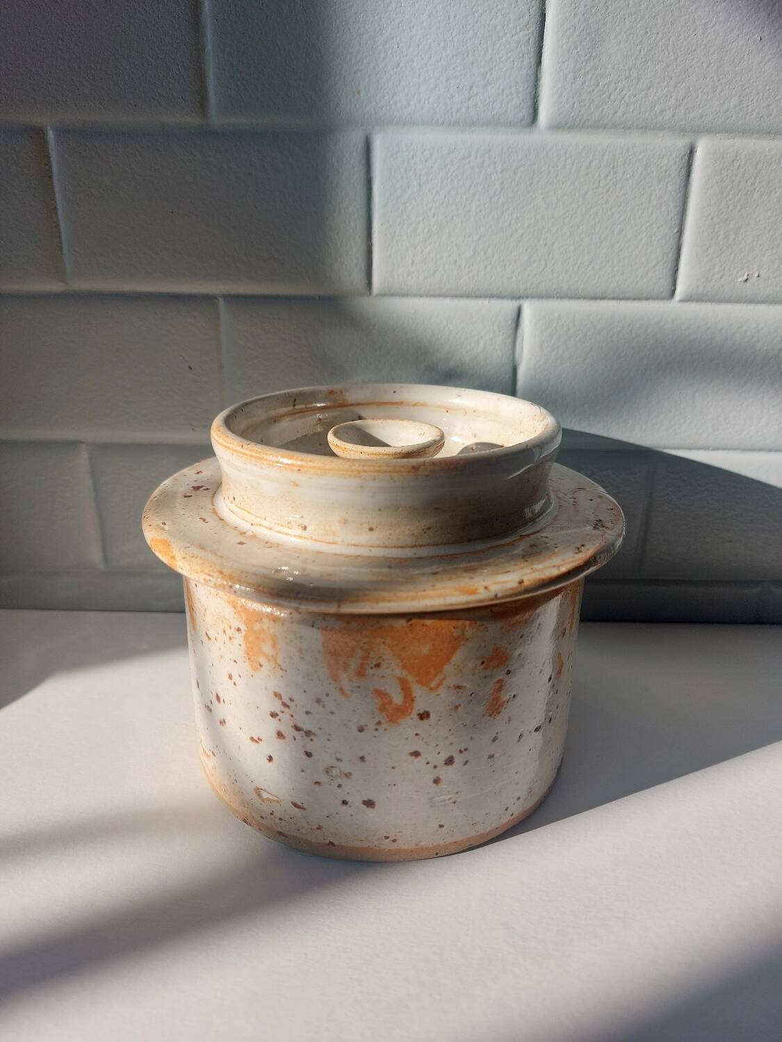 Vintage ceramic butter dish