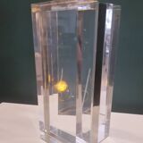 Large table lamp in Altuglass and metal from the 70s