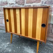 Petit meuble d’appoint pieds compas vintage design 1960
