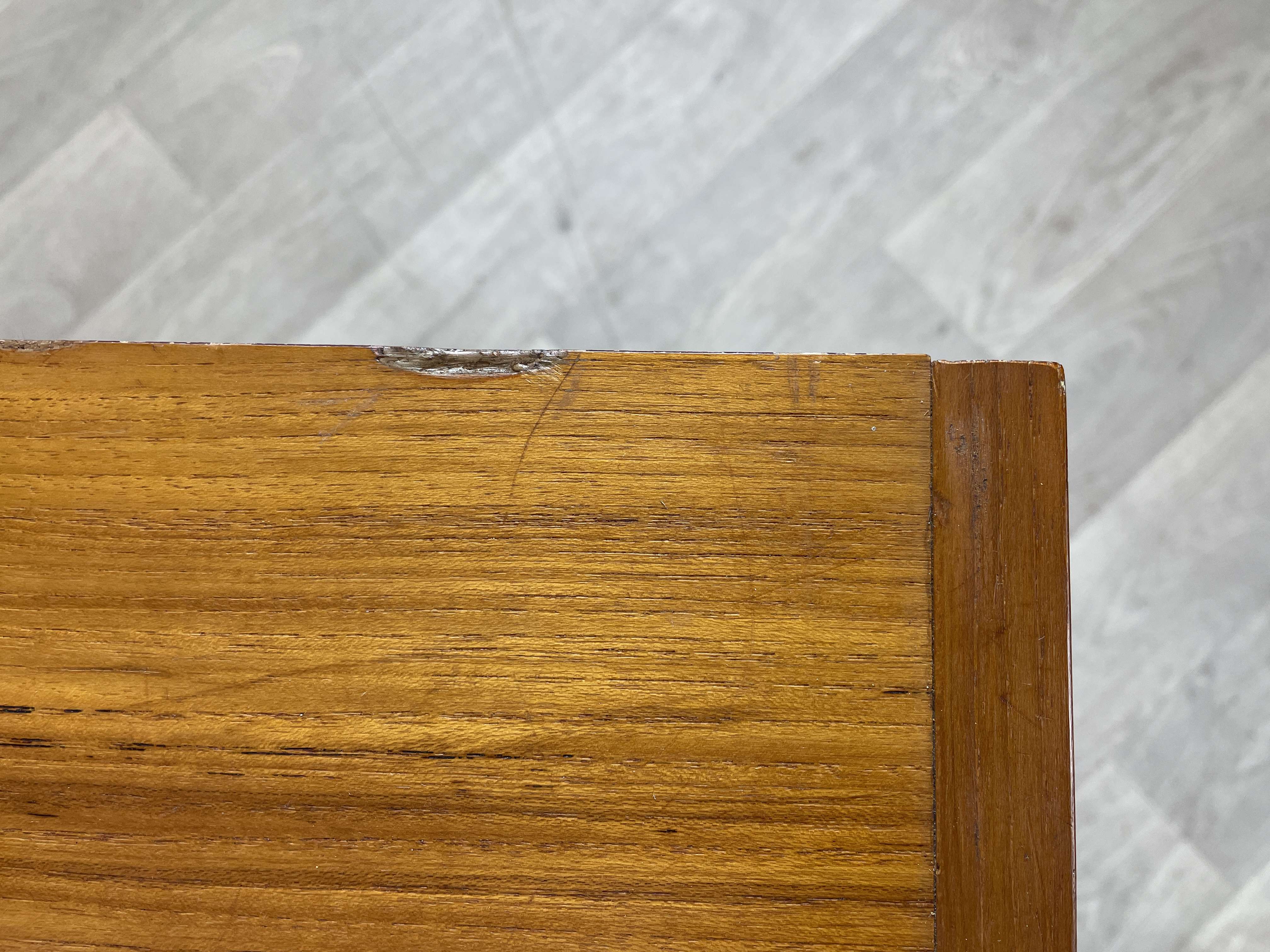 Wide chest of drawers 4 drawers scandinavian vintage teak, 60s