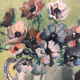 Oil on panel bouquet signed