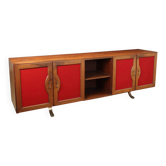Enfilade, placage de bois exotique, années 1960