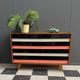 Jiri jiroutek sideboard U-450 pink 8-drawers 1960s Interier Praha