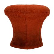 Pouf repose-pieds rond recouvert de peluche en forme de champignon vintage des années 60 et 70