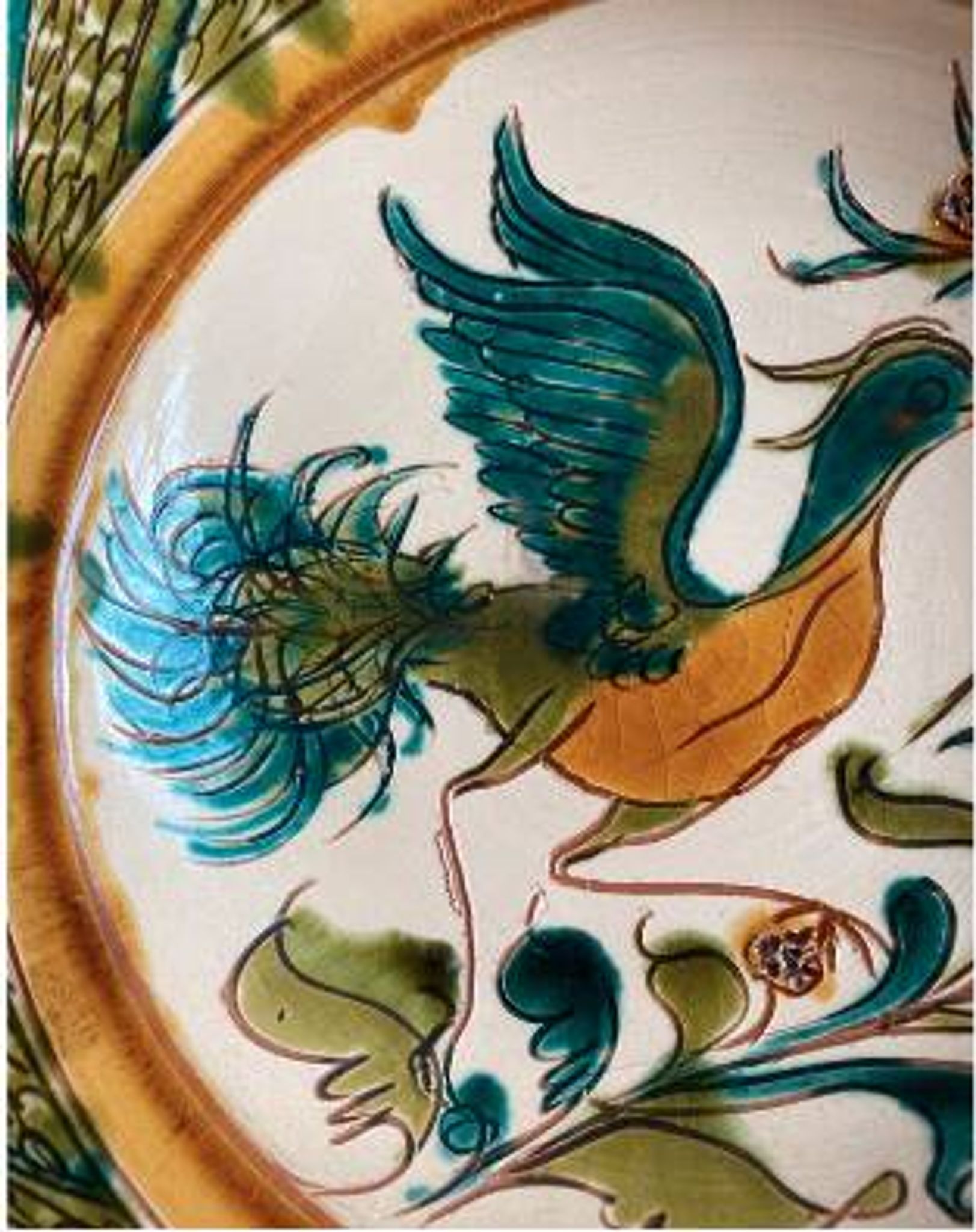 Magnificent Large Decorative Hungarian Plate (Szabó Kinga, Budapest)