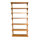 Danish wall shelf by Hansen and Guldborg, teak, aluminum rails, 1960s.
