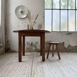 Table ronde en chêne 1950