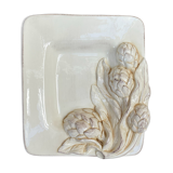 Dish slurry pattern artichoke signed Chaumette
