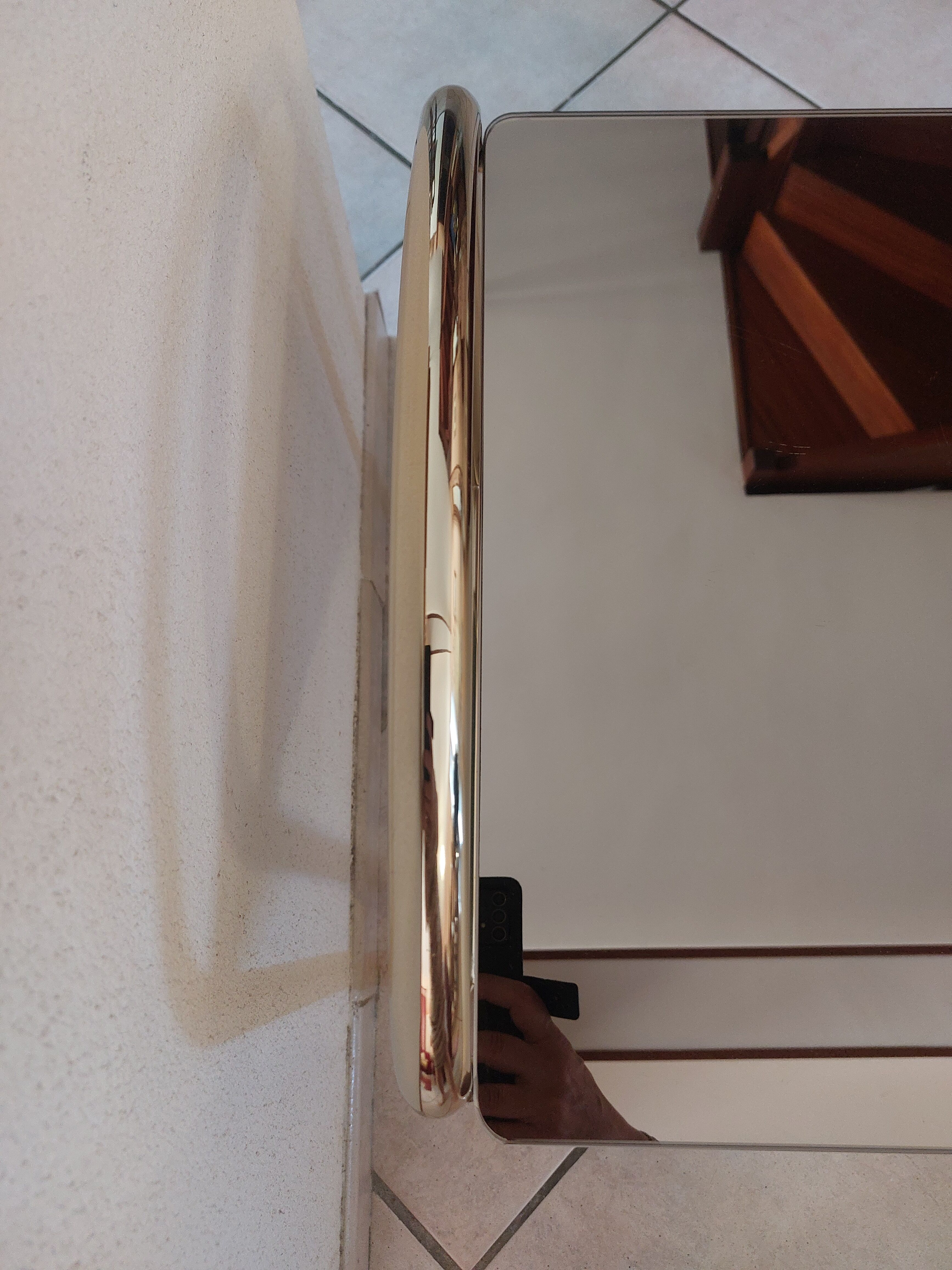 Brass and smoked glass table