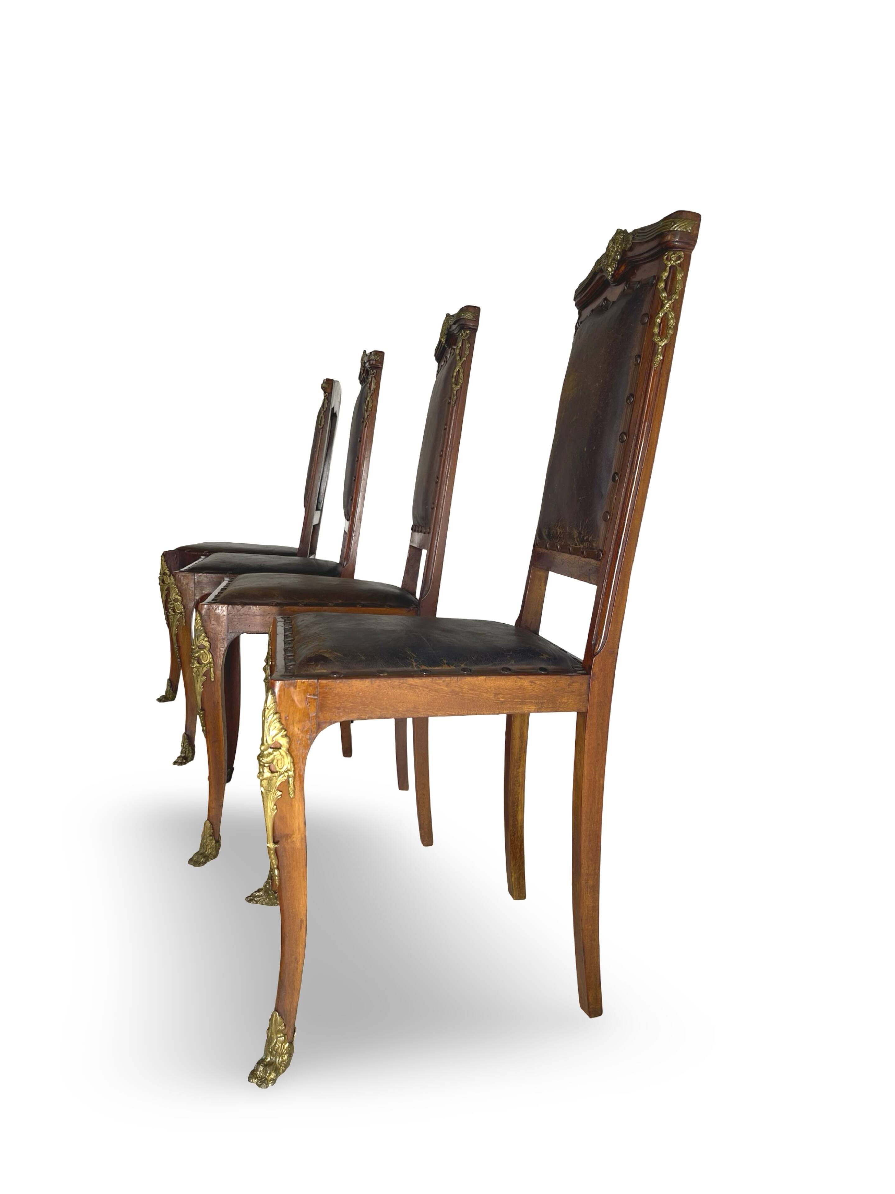 Italian art deco dining chairs 1920s