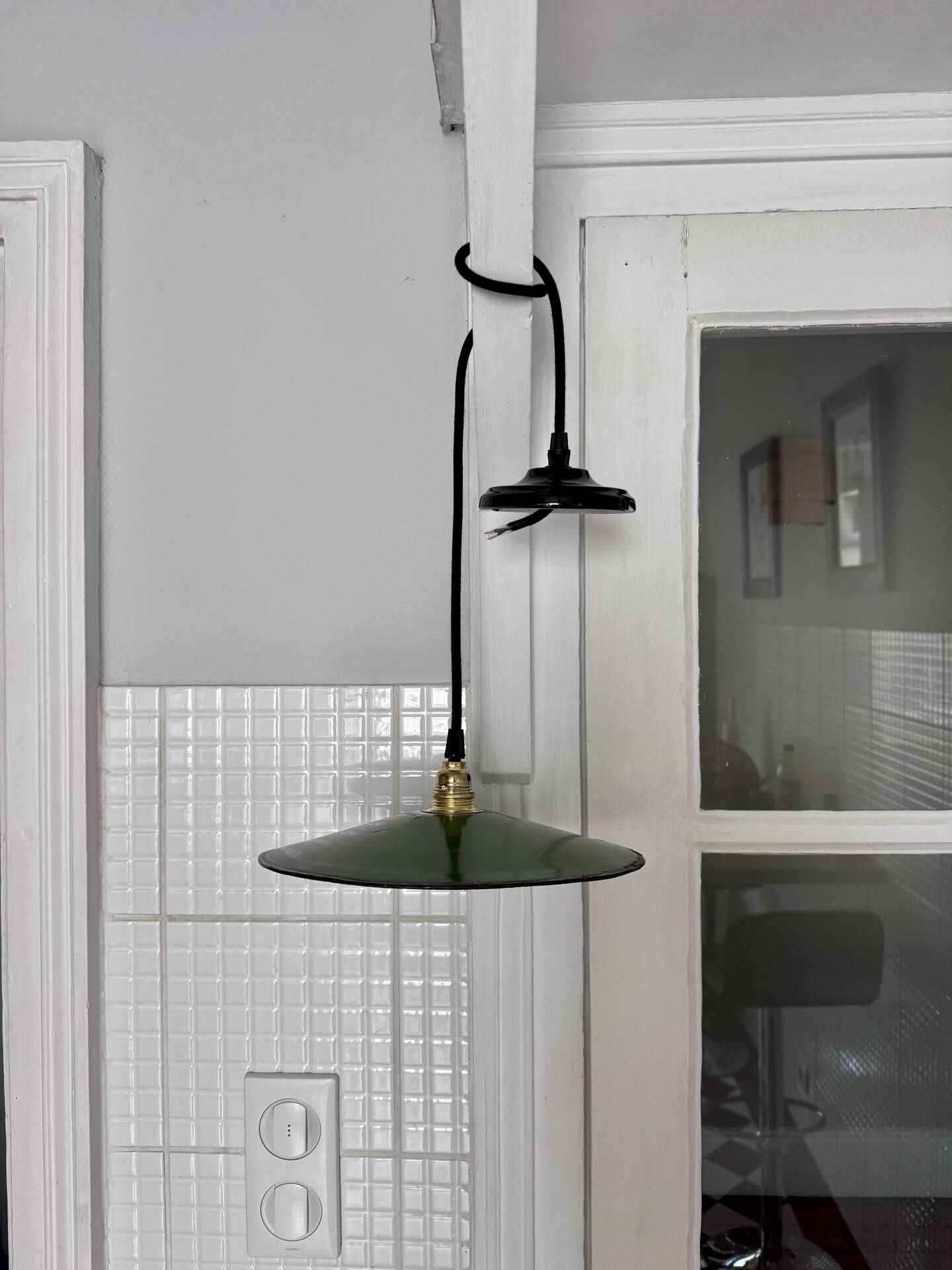 Vintage metal pendant light