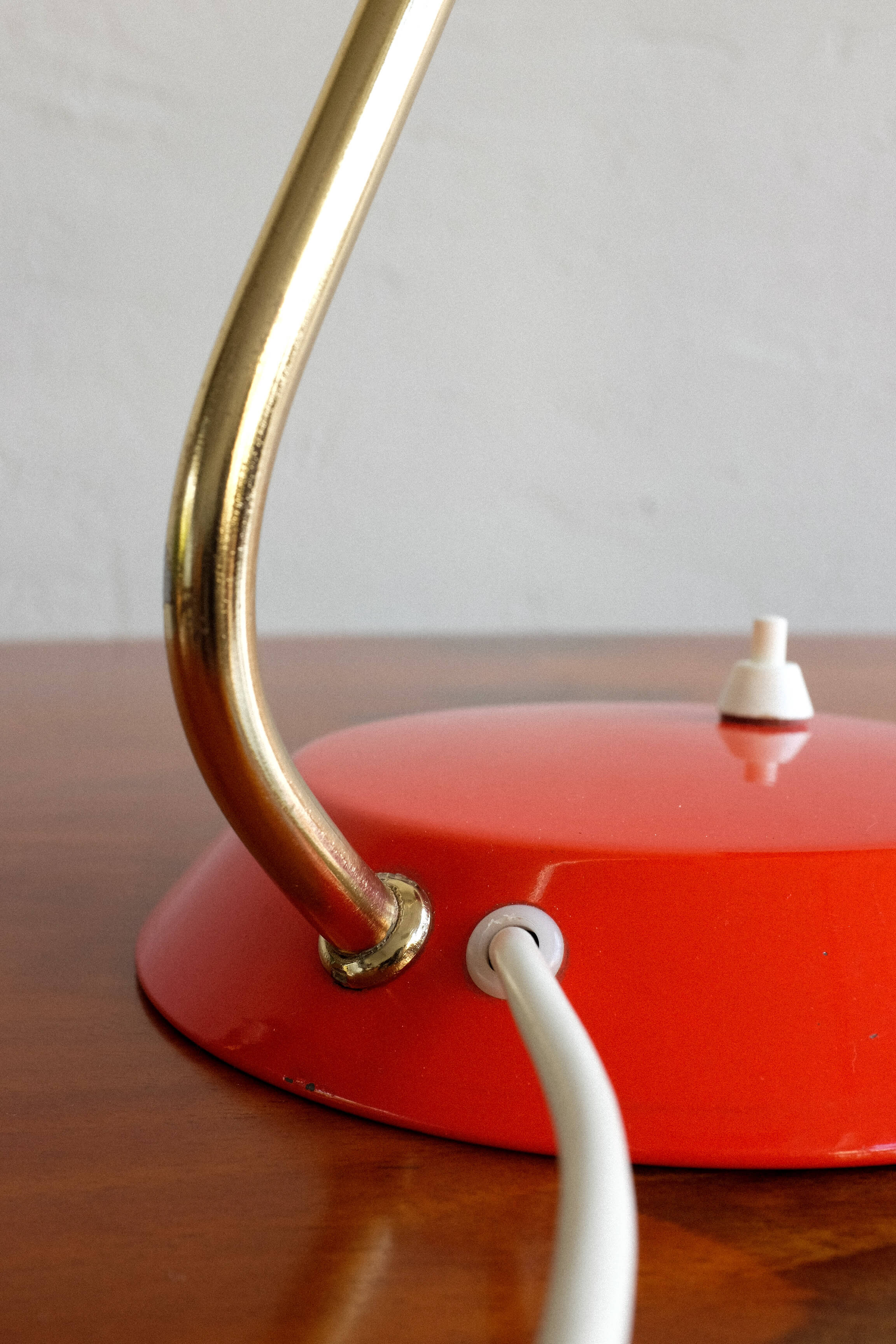 Vintage Red Table Lamp made by AKA Germany, 1960