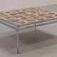 Coffee table in chrome-plated frame and ceramic tiles, Denmark, 1970s