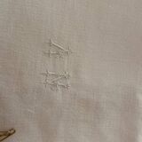 Linen tablecloth hand embroidery monogram an