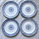 Sarreguemines ironstone dessert plates, "Embroidery" model