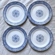 Sarreguemines ironstone dessert plates, "Embroidery" model