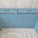 Rectangular blue patinated coffee table