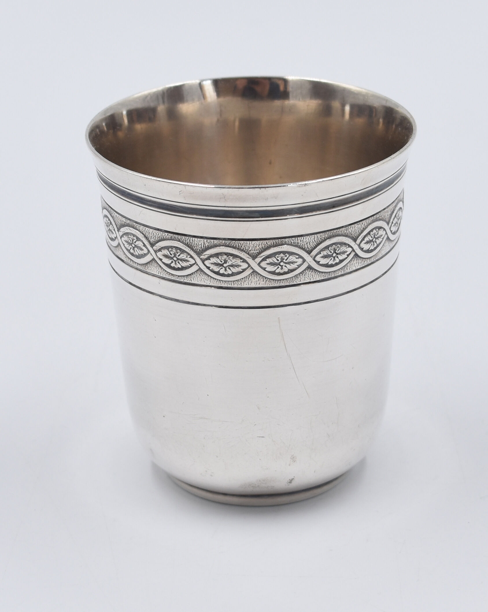 Timbale Christofle in silver metal model villeroy