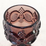 Advertising glass AVON purple decor in vintage relief