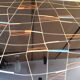 Formica foot compass/glass platter coffee table - vintage 1960